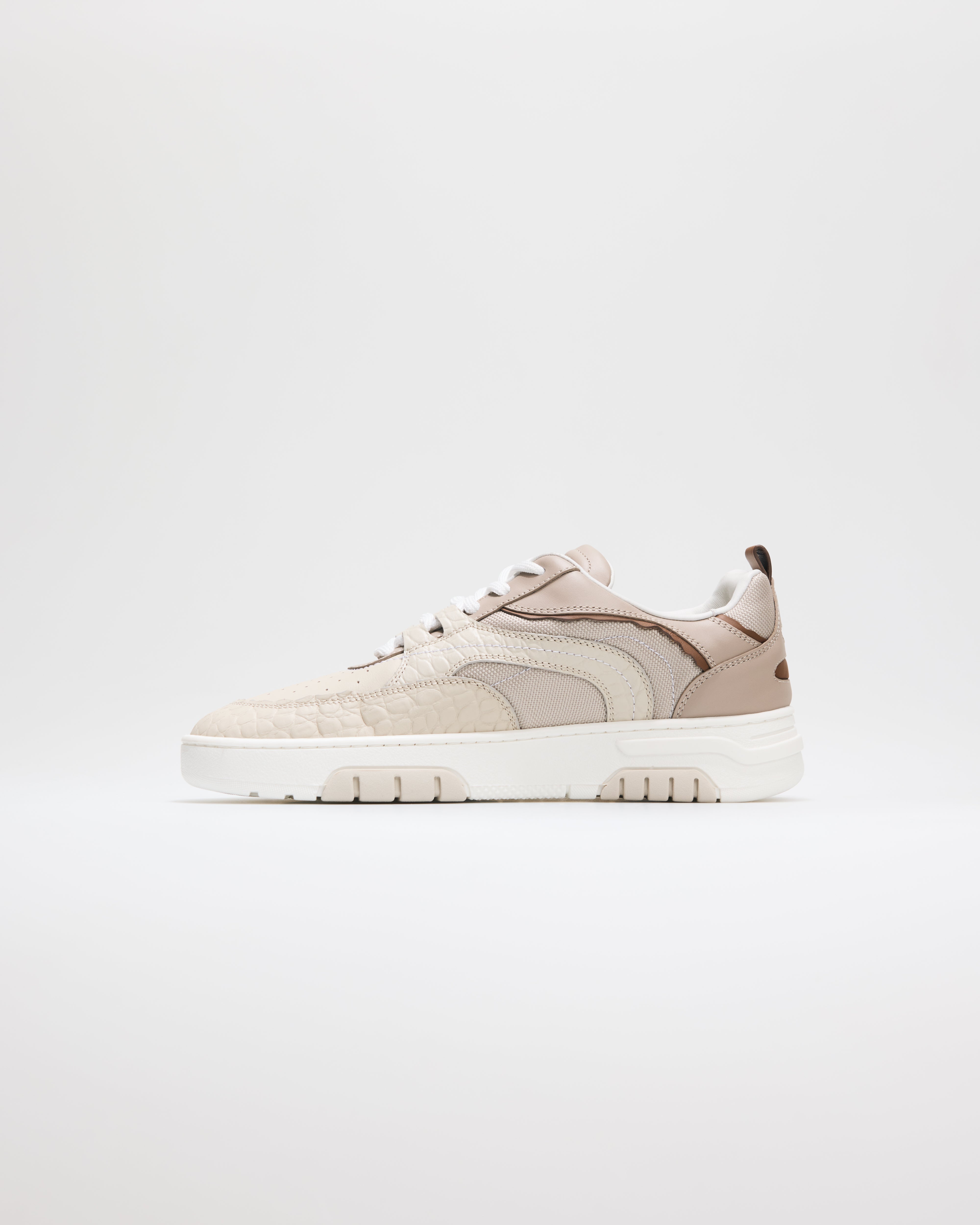 Primo Basket Croc Print Beige