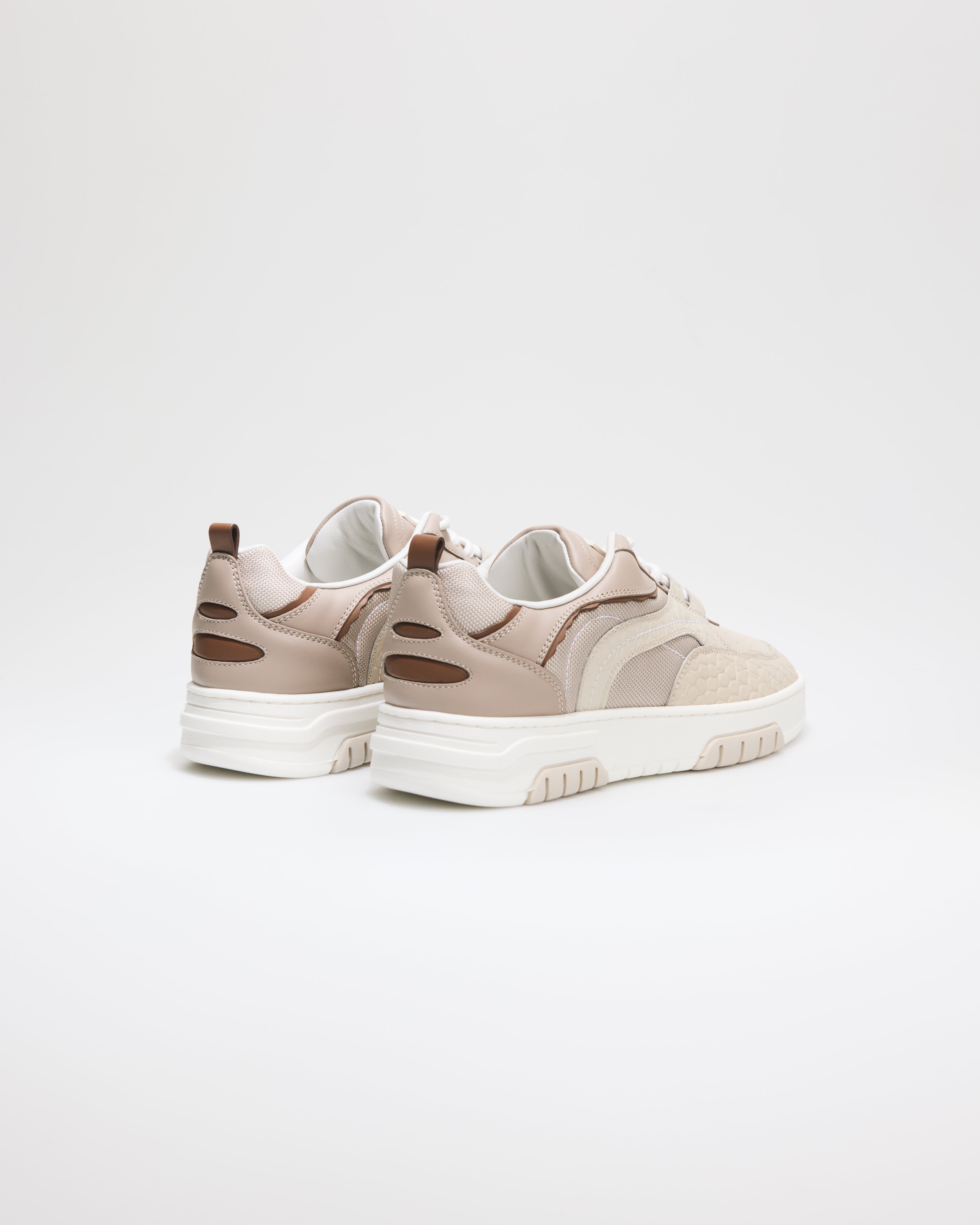 Primo Basket Croc Print Beige