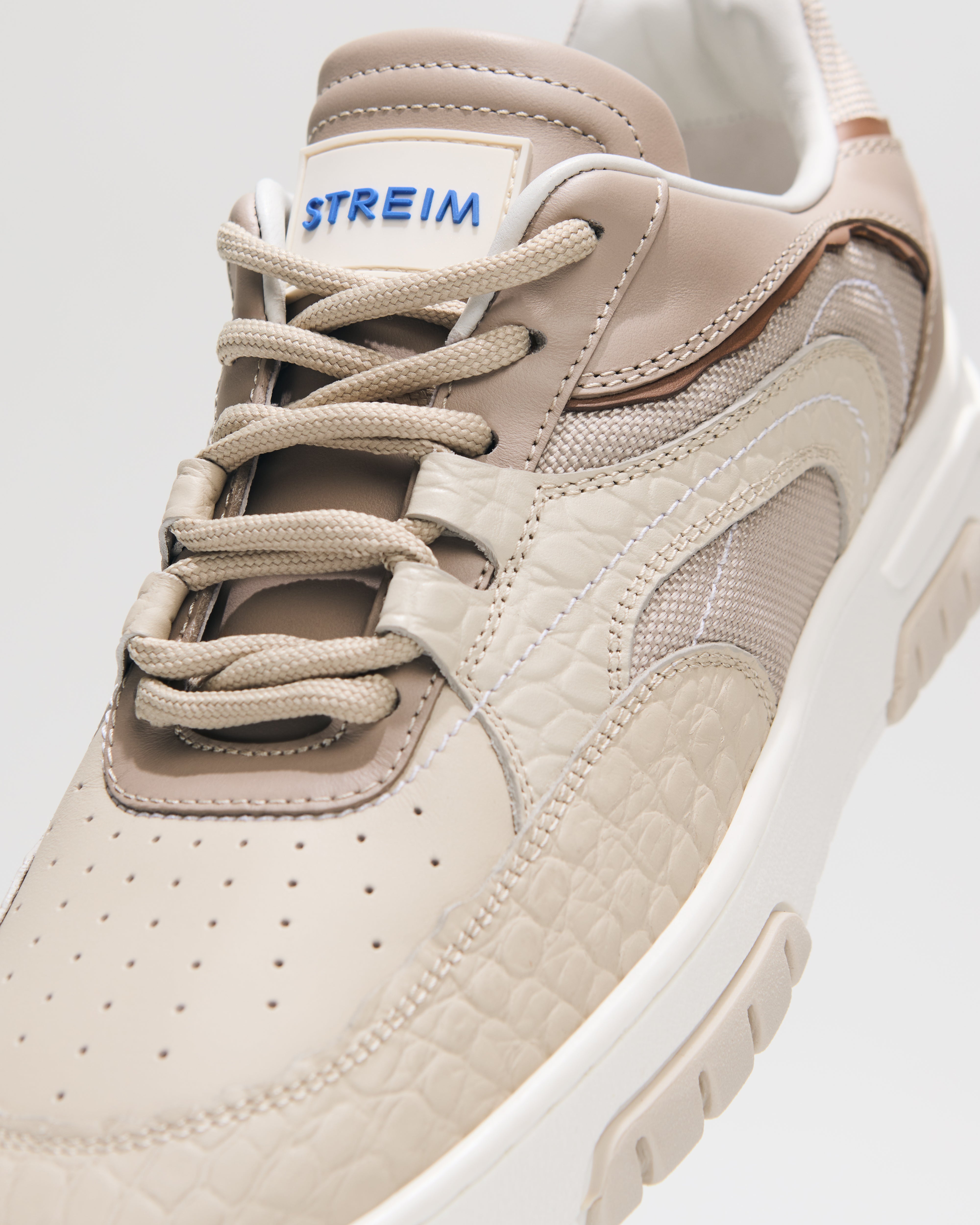 Primo Basket Croc Print Beige