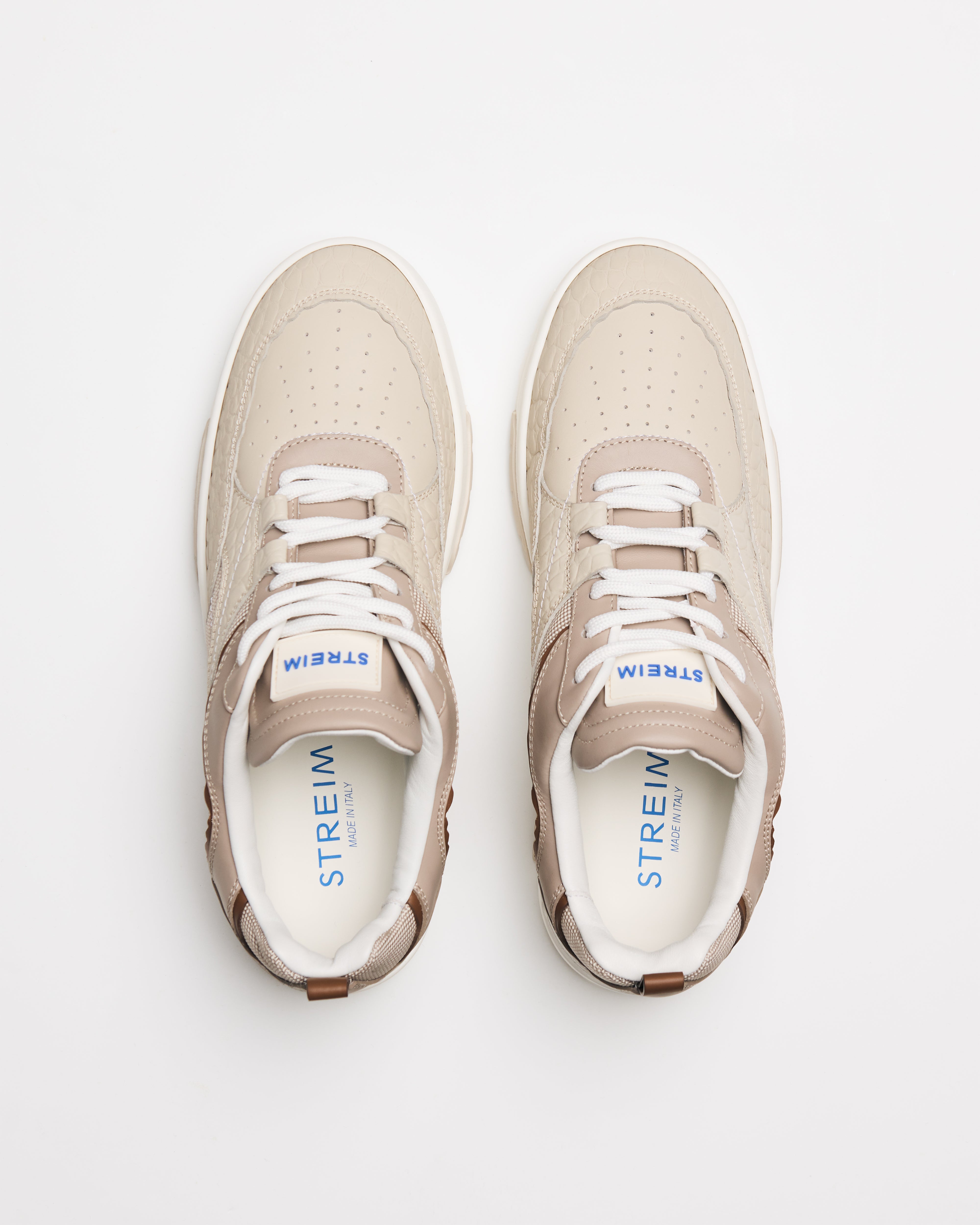 Primo Basket Croc Print Beige