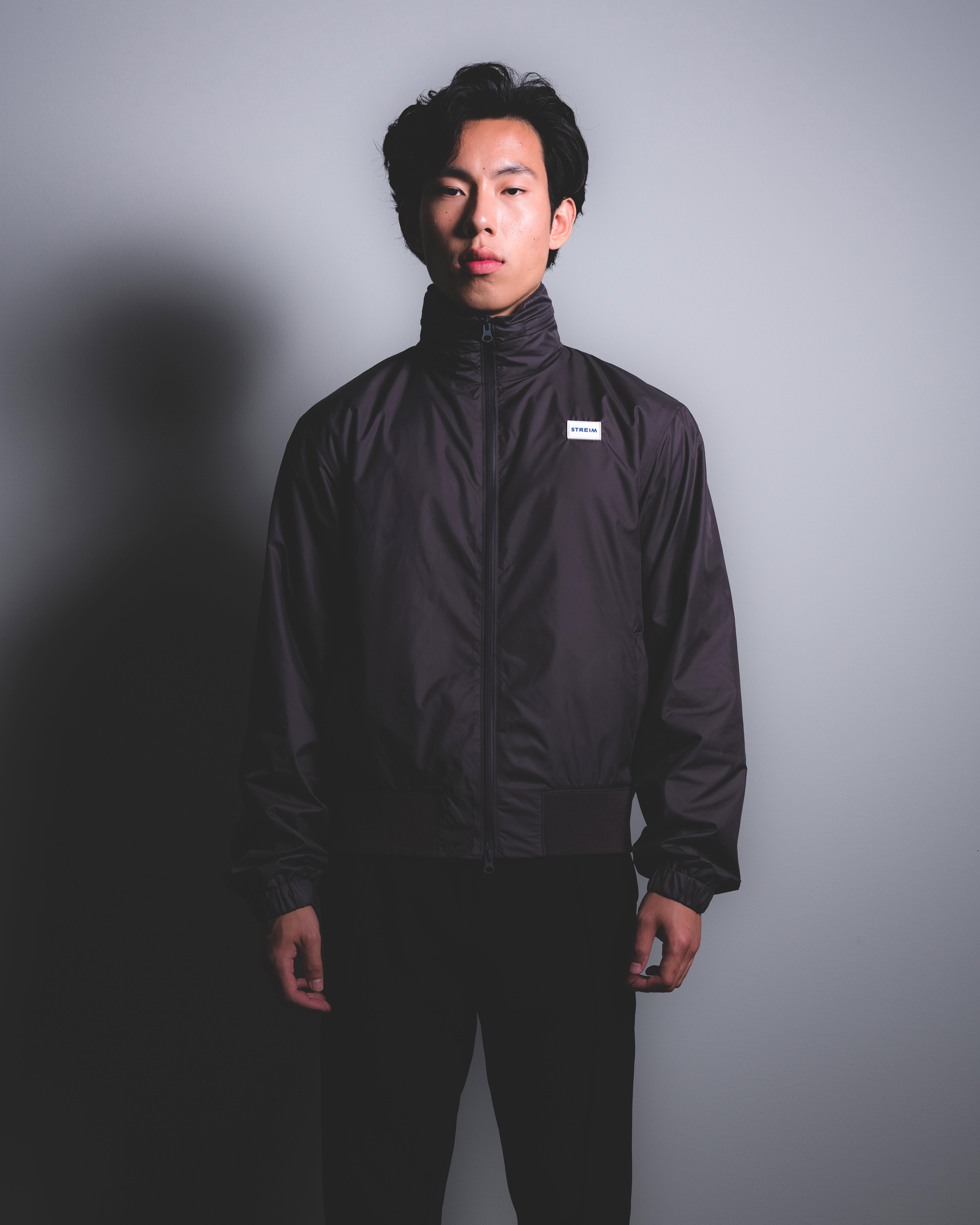 STREIM NYLON BOMBER BLACK/GREY - STREIM