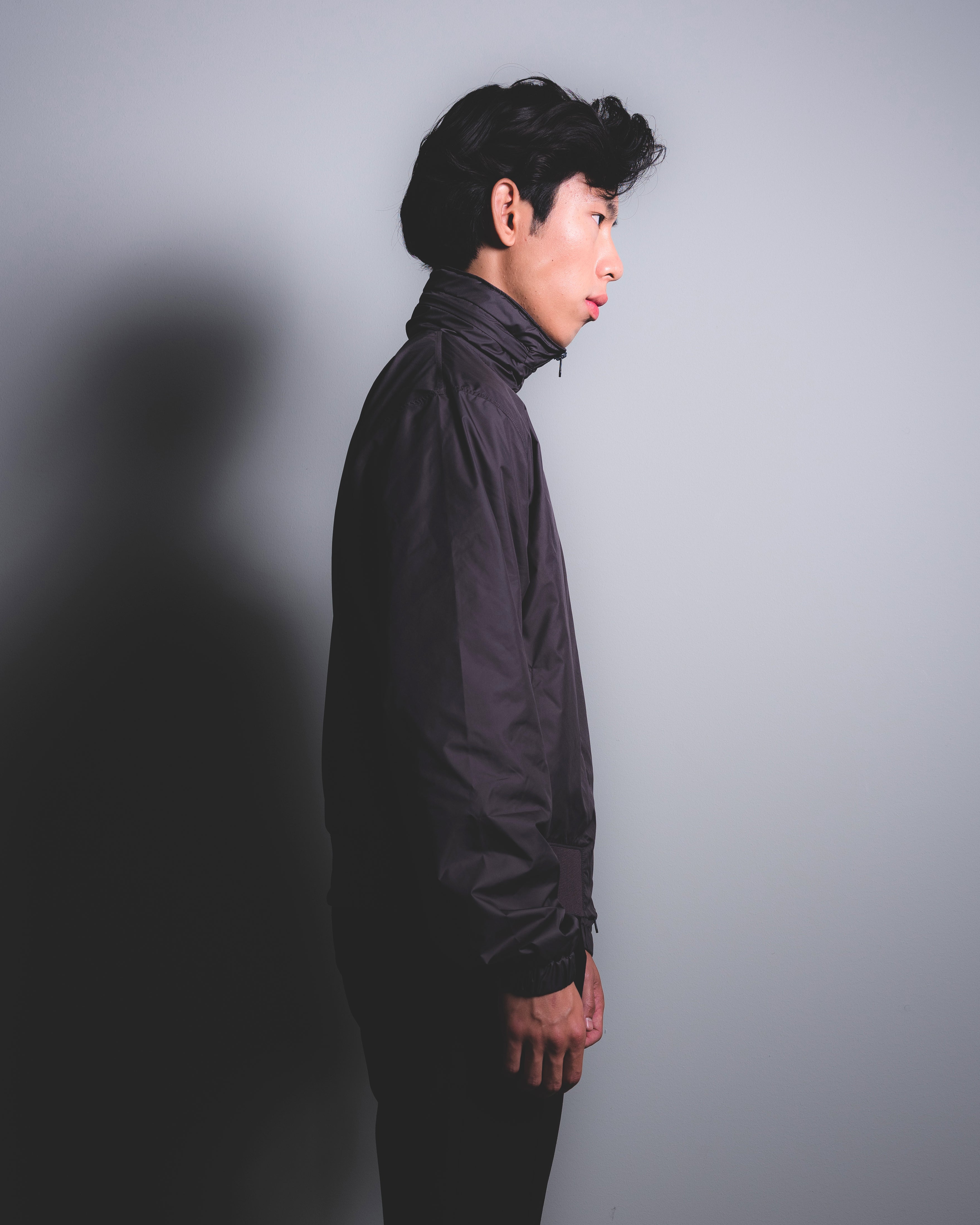 STREIM NYLON BOMBER BLACK/GREY - STREIM