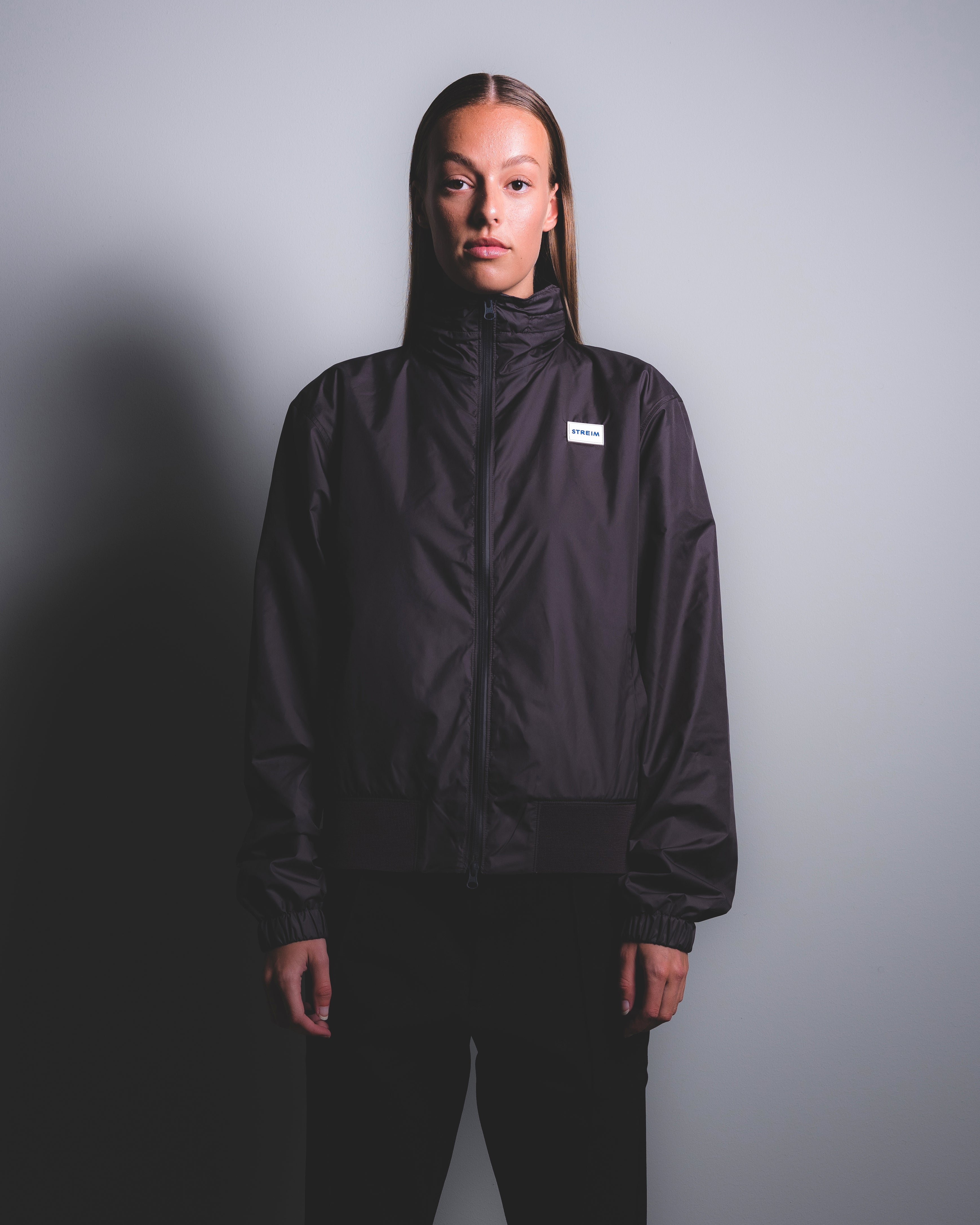 STREIM NYLON BOMBER BLACK/GREY - STREIM