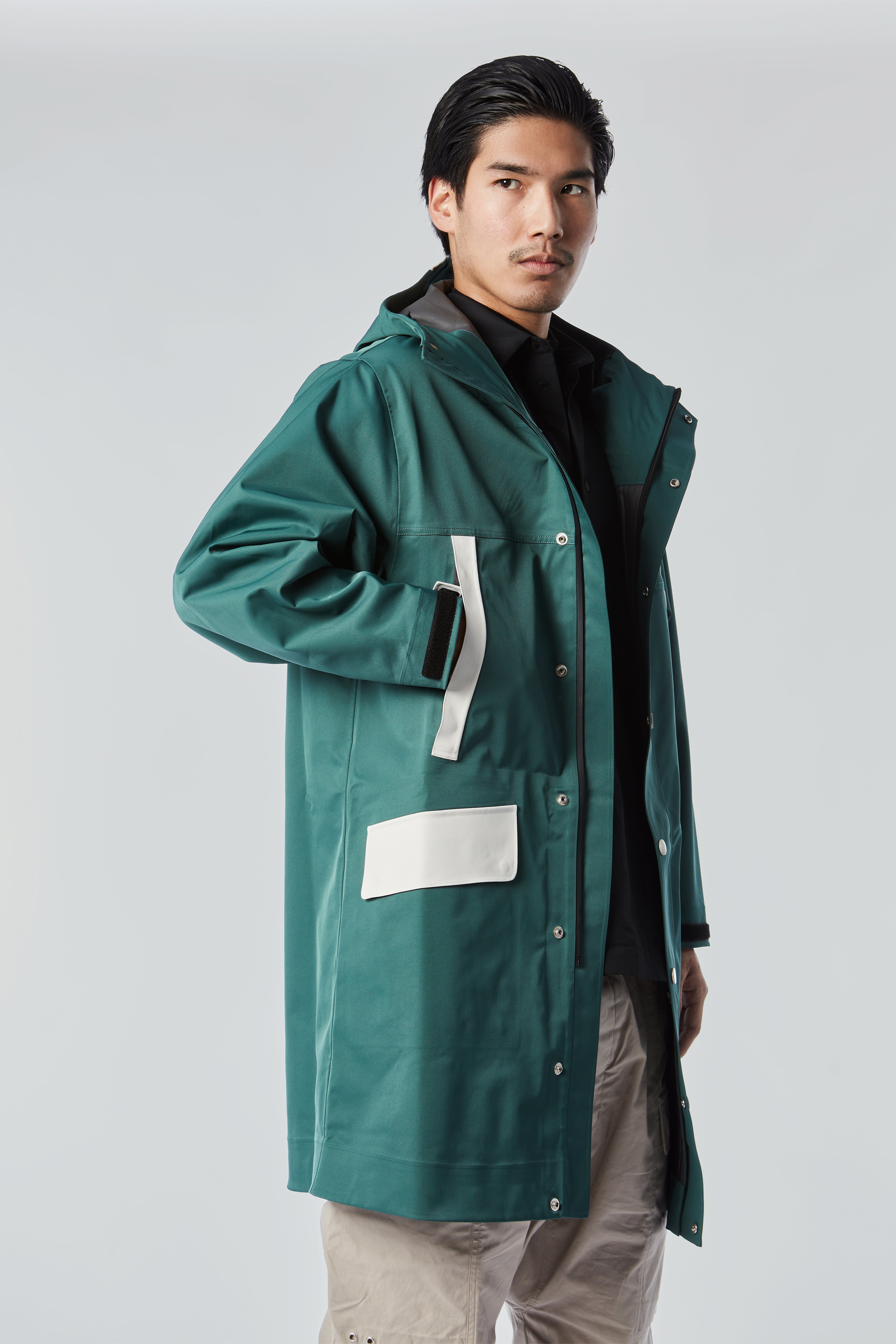 Rain coat green deals