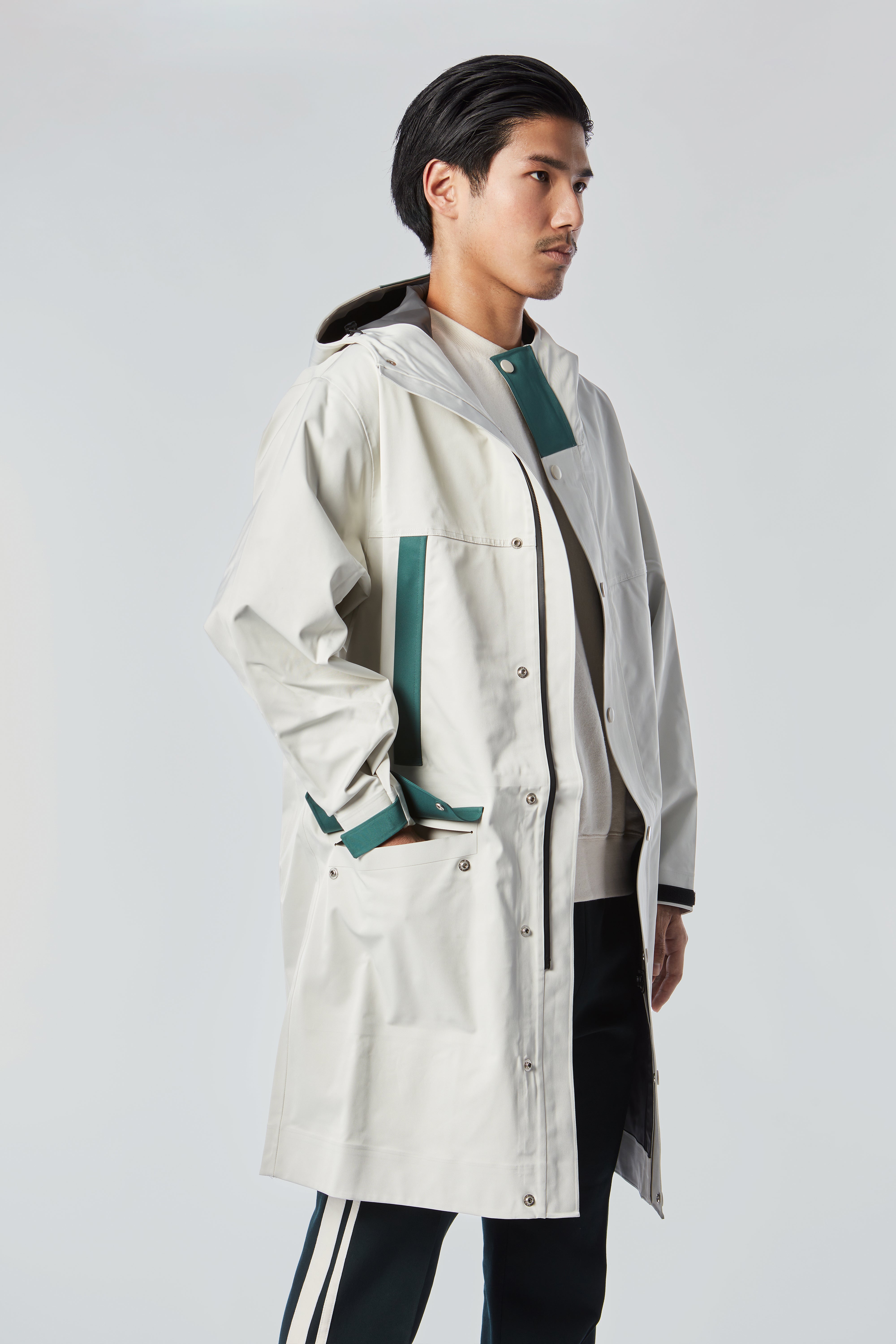 STREIM Rain Coat Off White